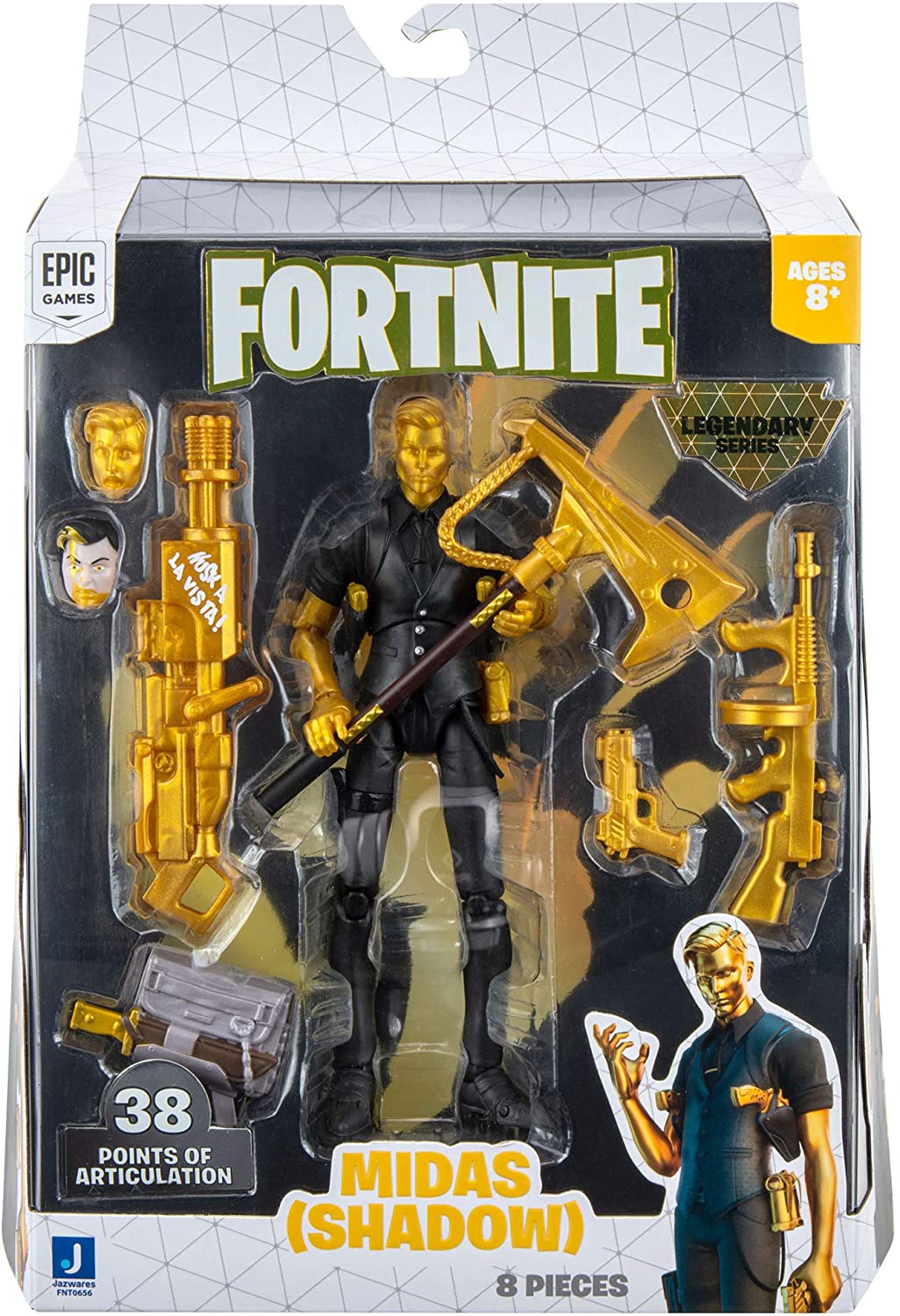 Fortnite Legendary Series Midas 6" Action Figure - 36+ Points of Articulation, Ages 8+
