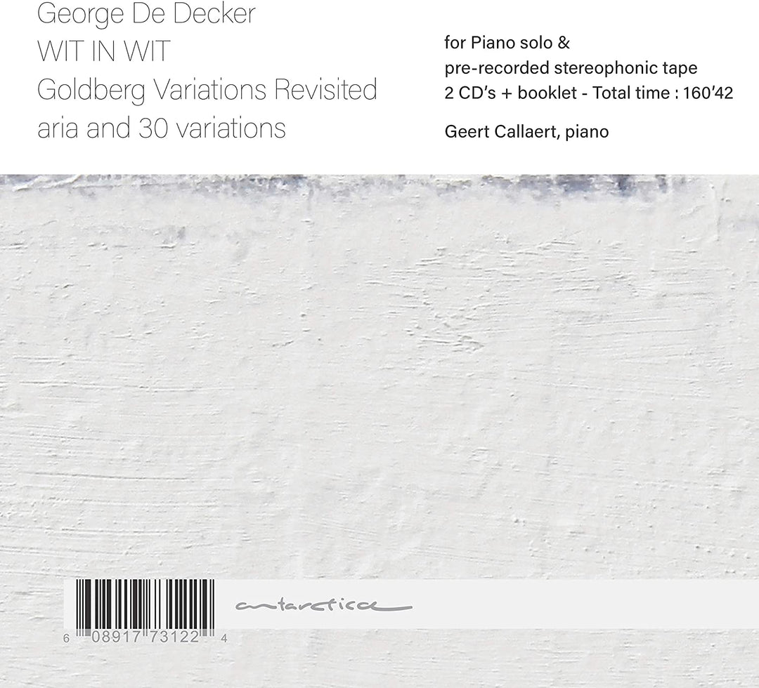 Geert Callaerts - Decker: Wit in Wit [Audio CD]