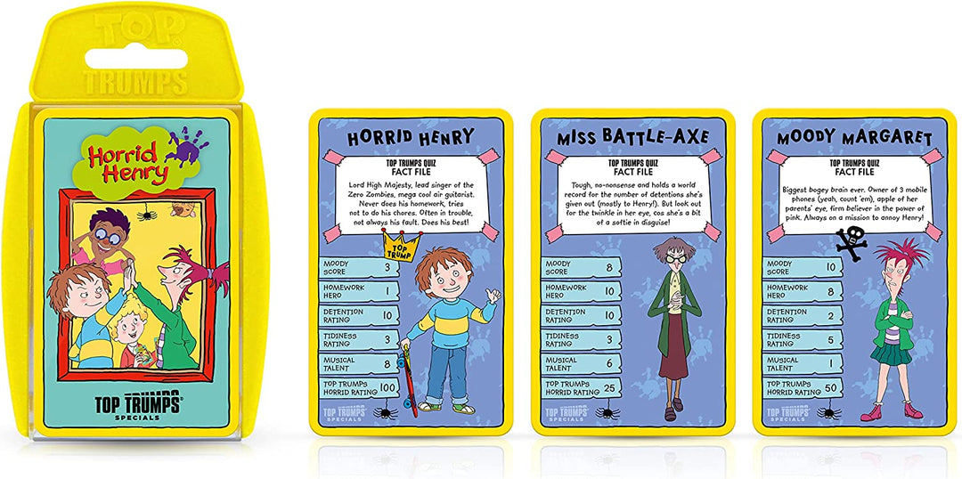 Horrid Henry Top Trumps Special Card Game English Edition, Play with the mischie