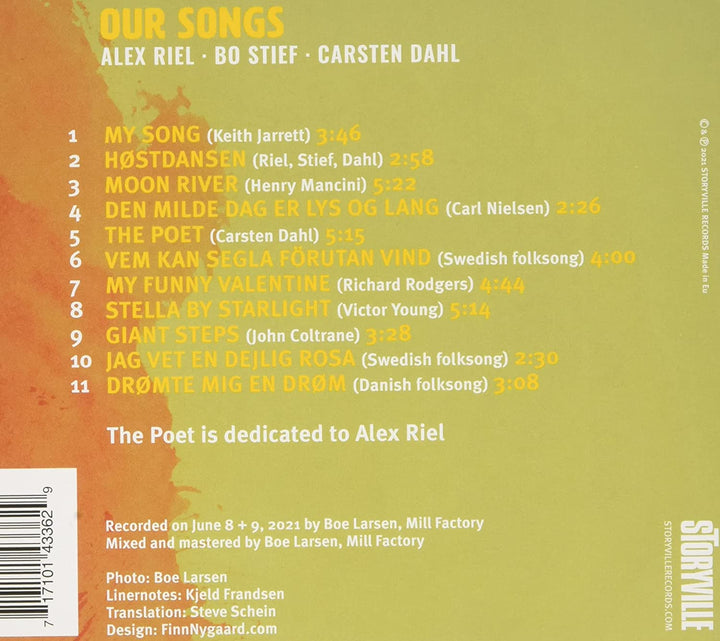 Alex Riel, Bo Stief & Carsten Dahl - Our Songs [Audio CD]