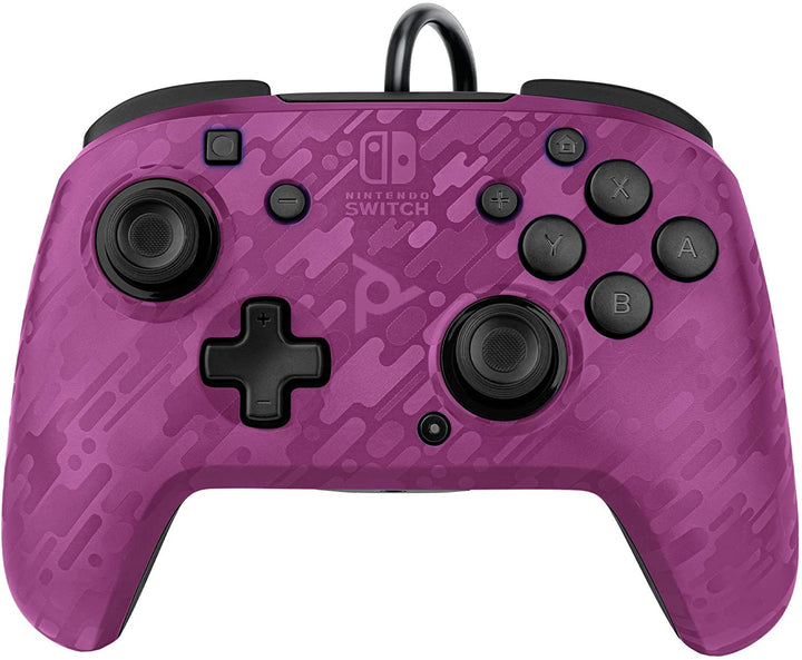 PDP Nintendo Switch Faceoff Deluxe+ Audio Wired Controller - Purple Camo, 500-134-EU-CM05