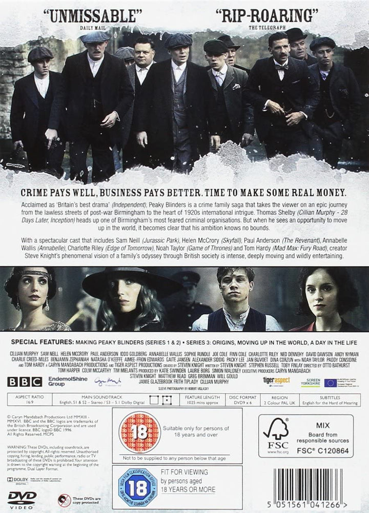 Peaky Blinders - Serie 1-3 Boxset [DVD] [2016]