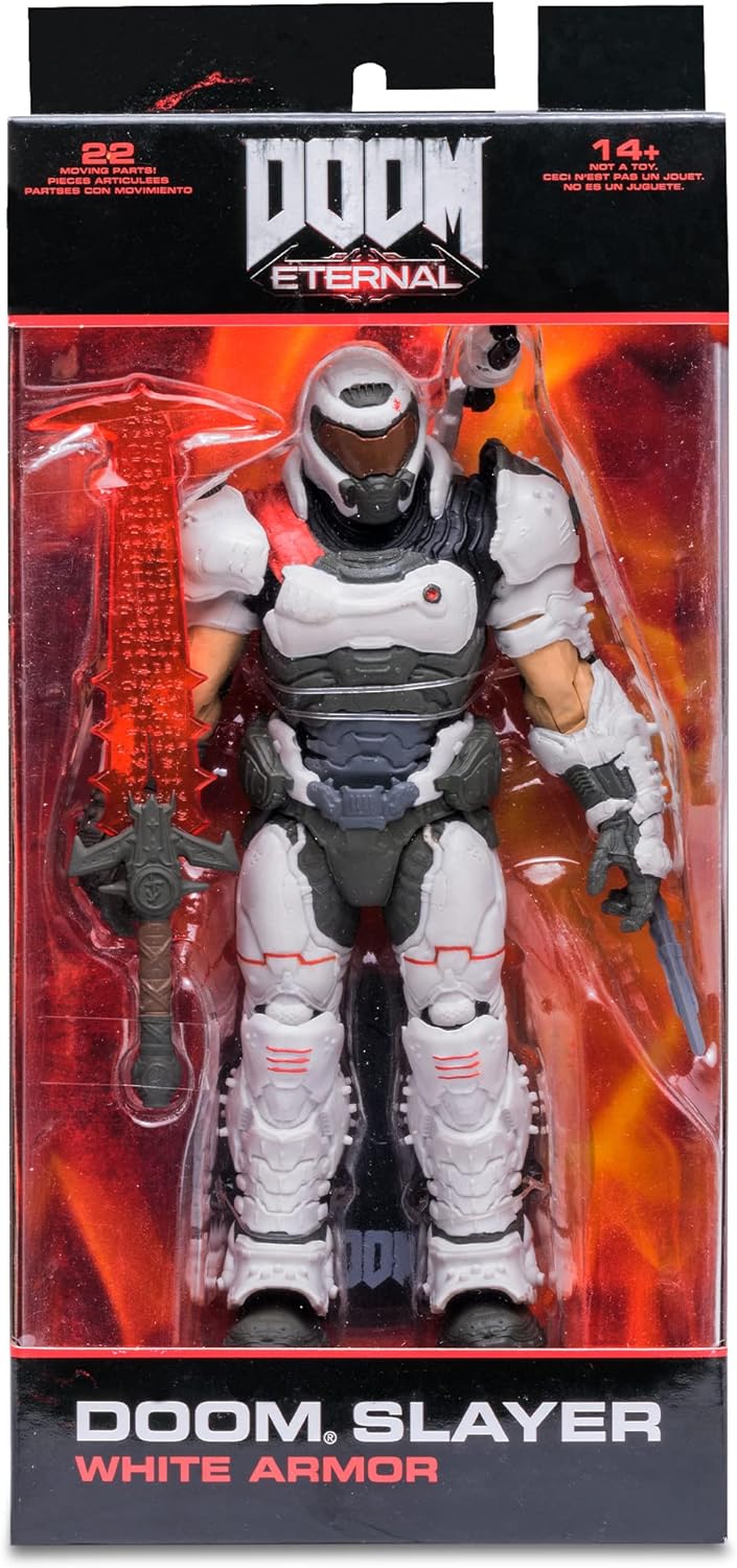 McFarlane Doom Slayer Action Figure - 18 cm Collectible with White Armor (Ages 14+)