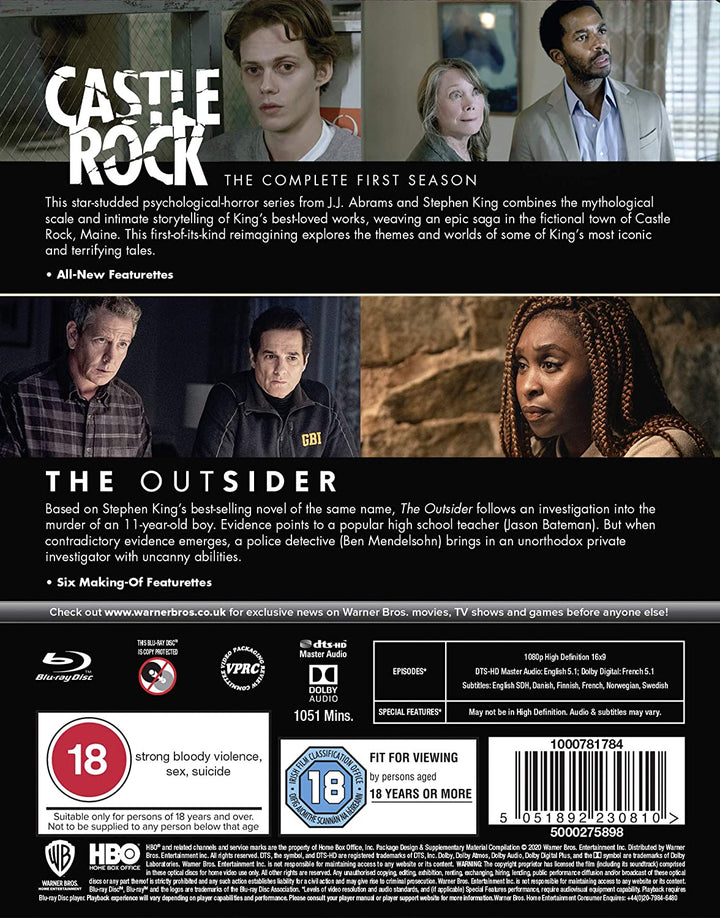 Castle Rock: Season 1 and The Outsider – 2 Series Collection [Mystery] [2020] [Region Free] [Blu-ray]