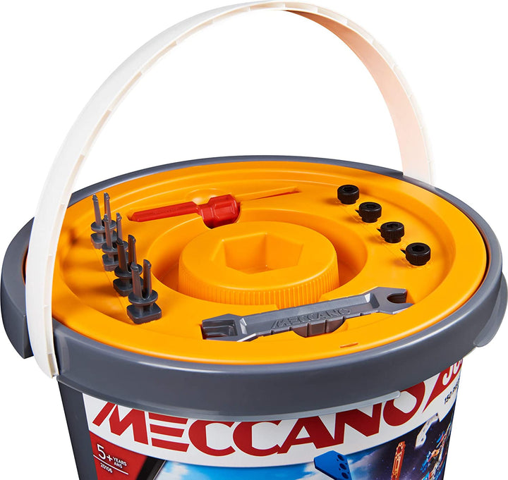 Meccano Junior, 150-delige emmer STEAM-modelbouwpakket voor spelen met een open einde