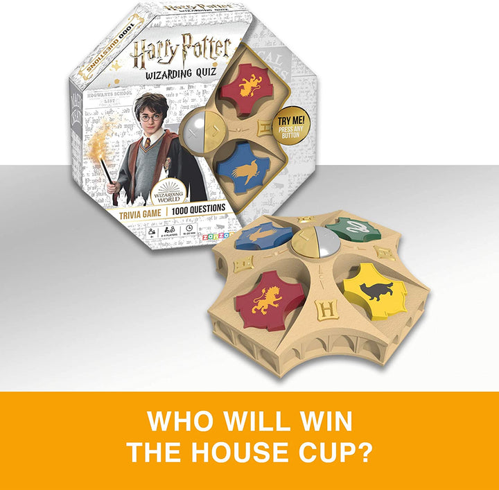 TOMY Harry Potter Wizarding Quiz Game - Fun Family Trivia Games - Family Games For Kids And Harry Potter Fans - Games For Children - Quiz Games For Kids - Suitable For Girls And Boys Aged 8 +