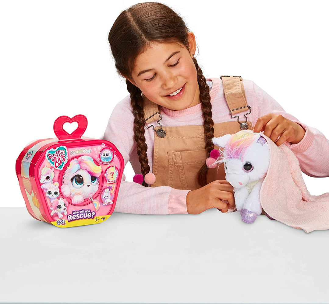 Little Live Pets Scruff-a-Luvs Pastel Pets Assortment - Wash, Reveal & Adopt Mystery Plush (Ages 2-15)