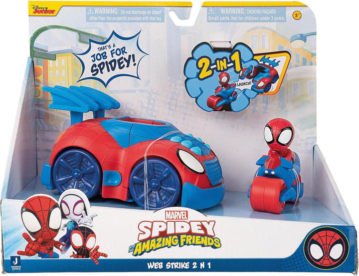 Marvel's Spidey and His Amazing Friends Web Strike 2 n 1 Vehicle