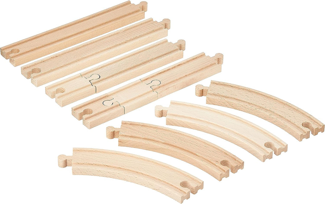 BRIO World Expansion Pack - Beginner Wooden Train Track for Kids Age 3 Years Up - Compatible with all BRIO Railway Sets & Accessories