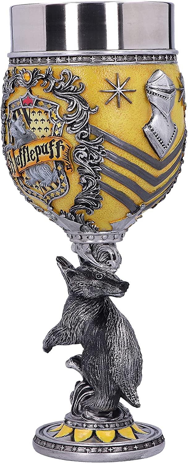 Nemesis Now Harry Potter Hufflepuff Collectible Goblet 19.5cm - Yellow Silver