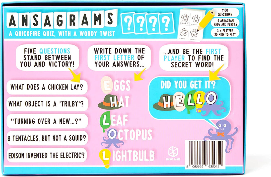 Ansagrams Party Game (Big Box Edition) | Fast-Paced Trivia Card Game for Adults