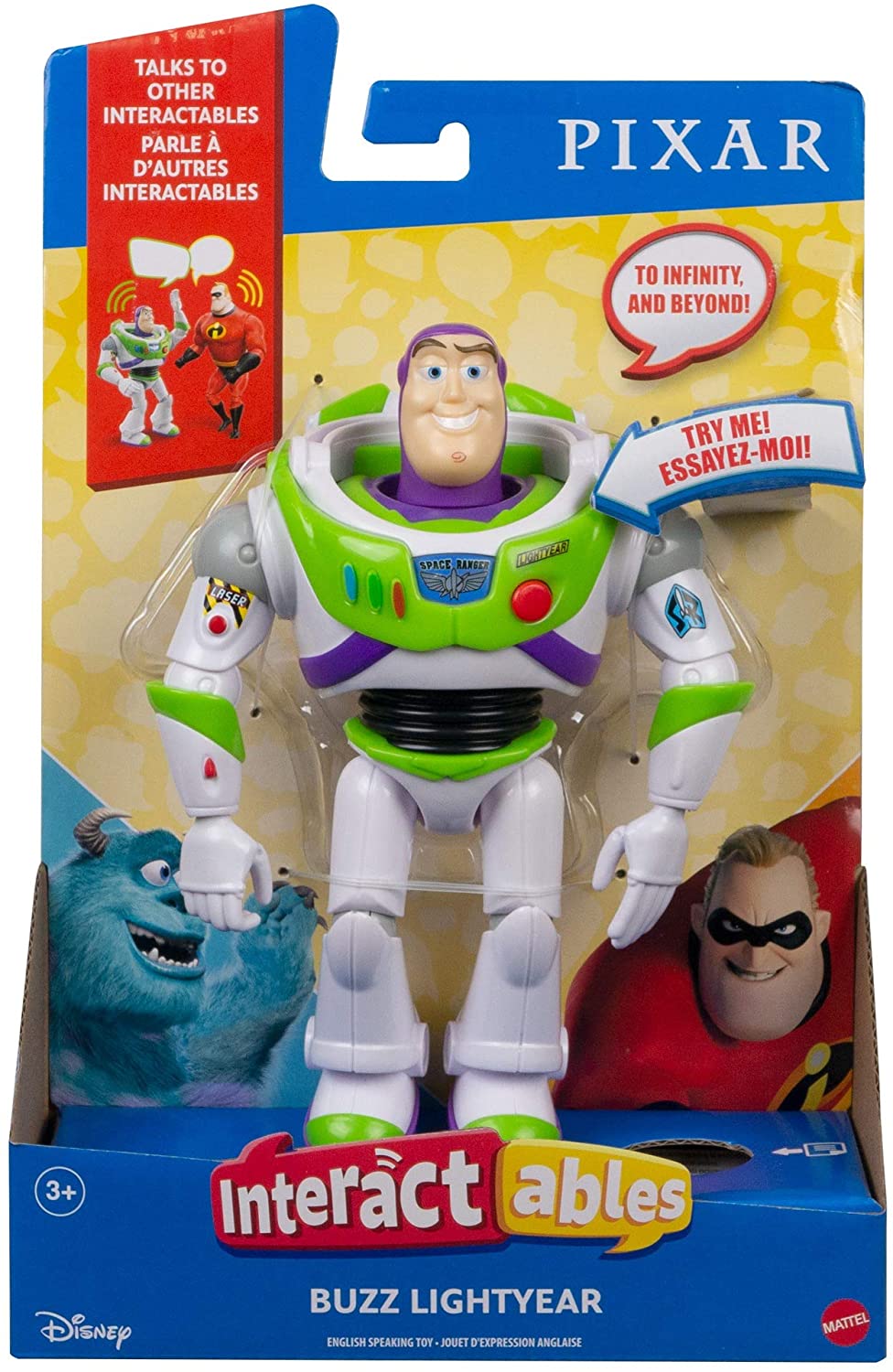 Disney Pixar Interactables Buzz Lightyear Action Figure parlante