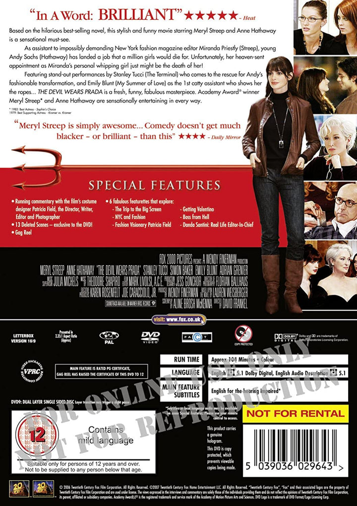 The Devil Wears Prada - Comedy/Drama [DVD]