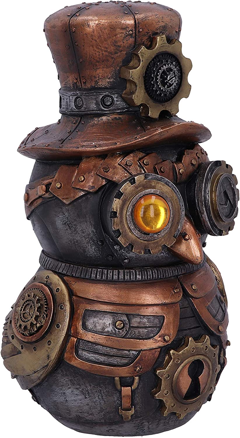 Nemesis Now Hootle 22.7cm Steampunk Owl with Top Hat Figurine, Bronze D5413T1