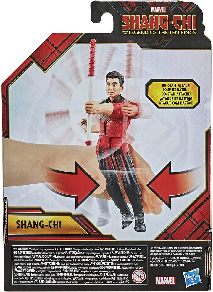 Shang Chi , F0960 Hasbro Marvel And The Legend Of The Ten Rings Action Figure Toy With Bo Staff Attack Feature! For Children Aged 4 And Up