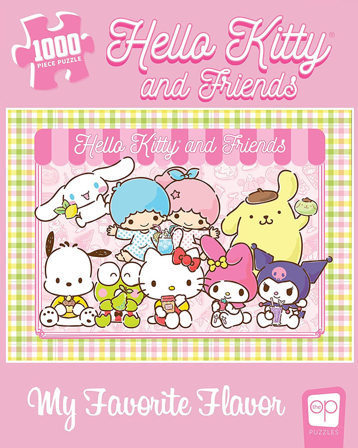 Hello Kitty® and Friends My Favorite Flavor 1000 Piece Jigsaw Puzzle | Collectible Puzzle Artwork Featuring Hello Kitty, Cinnamoroll, Keroppi | Officially-Licensed Hello Kitty Puzzle & Merchandise