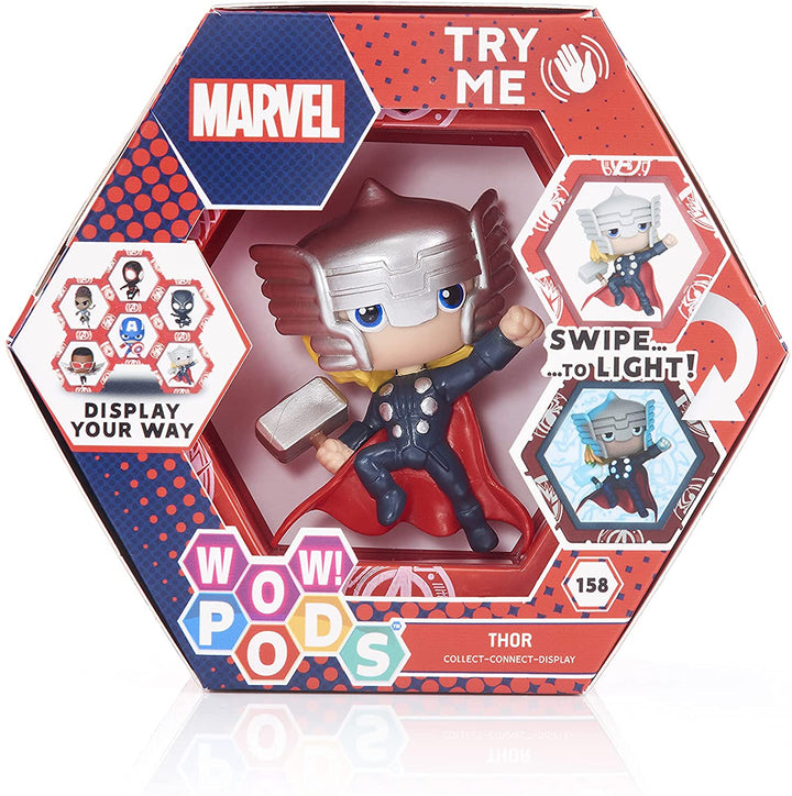 WOW! PODS Avengers Collection - Thor | Superhero Light-Up Bobble-Head Figure | O