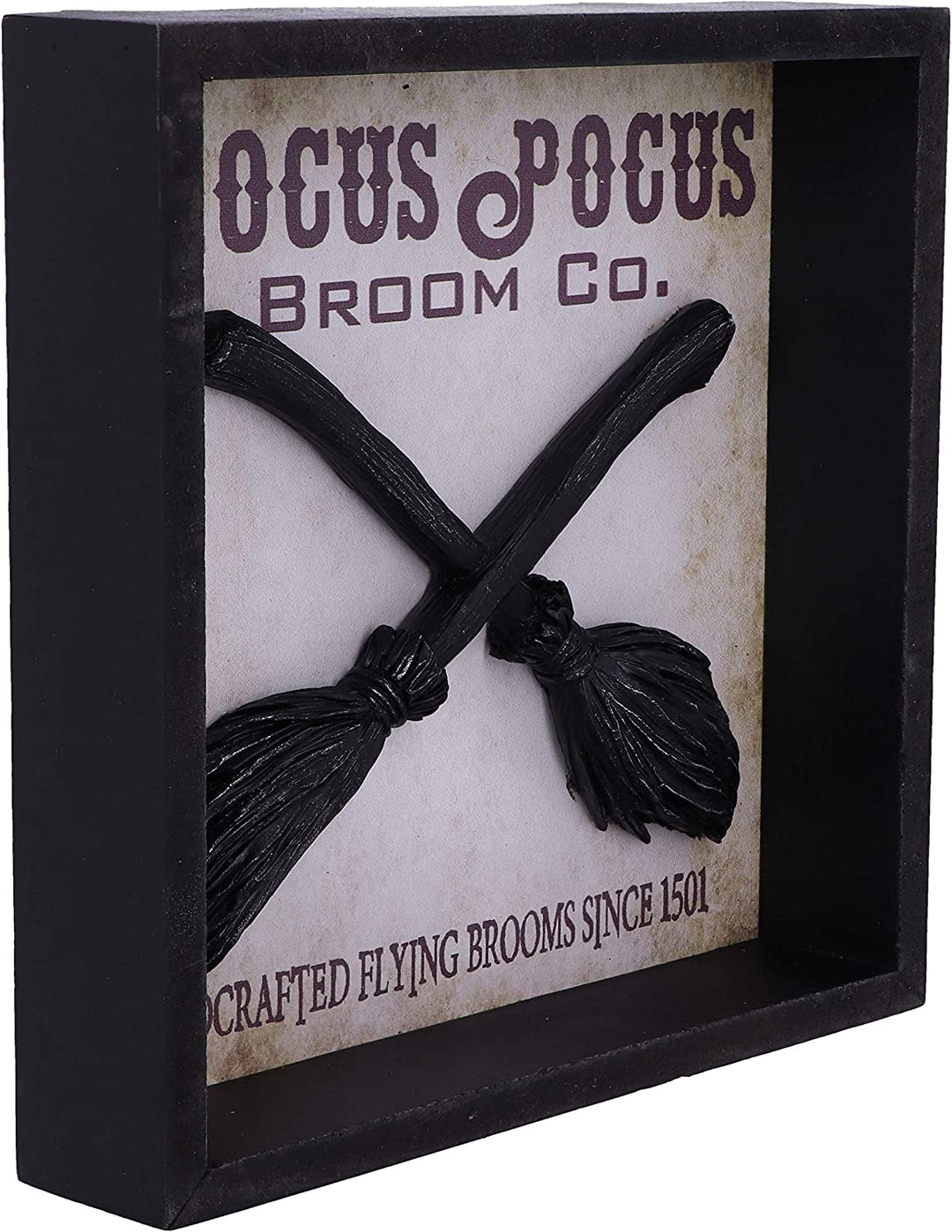 Nemesis Now Hocus Pocus Broom Co Witches Picture Frame Wall Mounted Art, Black,