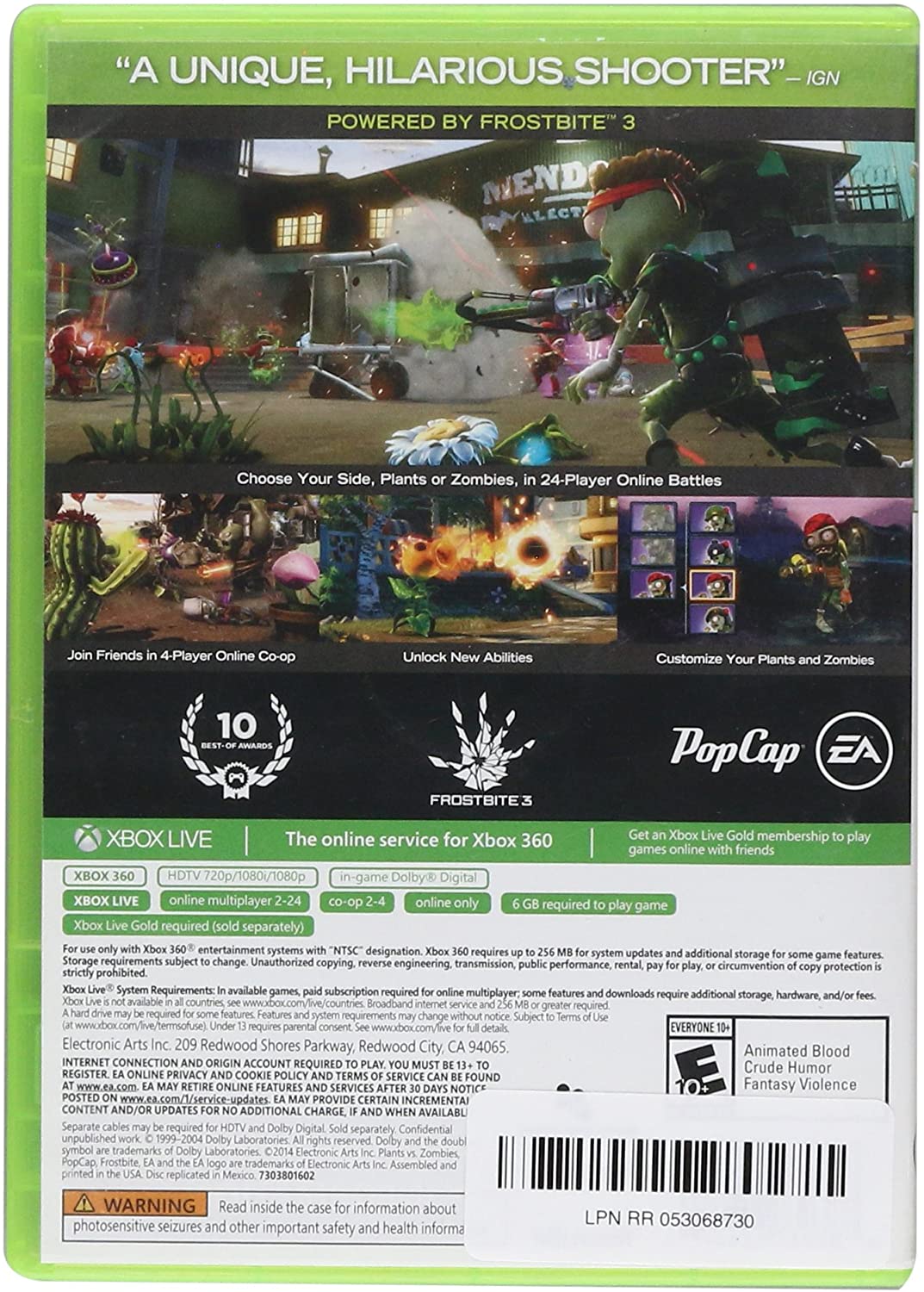 Plants Vs Zombies Online: Garden Warfare (NTSC)