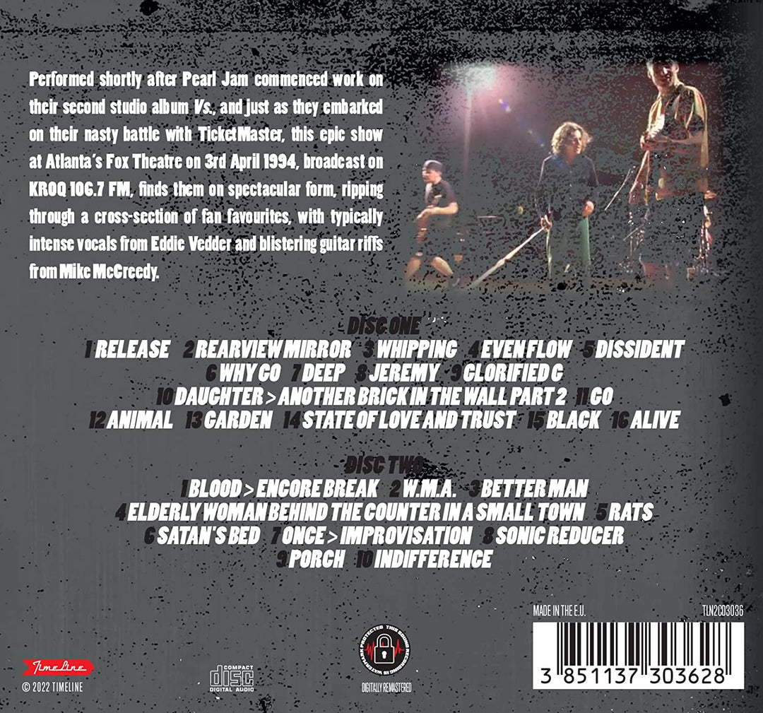 Pearl Jam - Atlanta '94 [Audio CD]