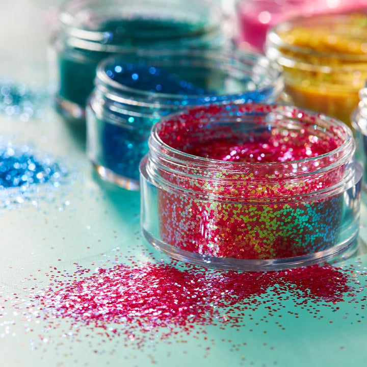 Iridescent Glitter Shakers by Moon Glitter - Pink - Cosmetic Festival Makeup Glitter for Face, Body, Nails, Hair, Lips - 5g