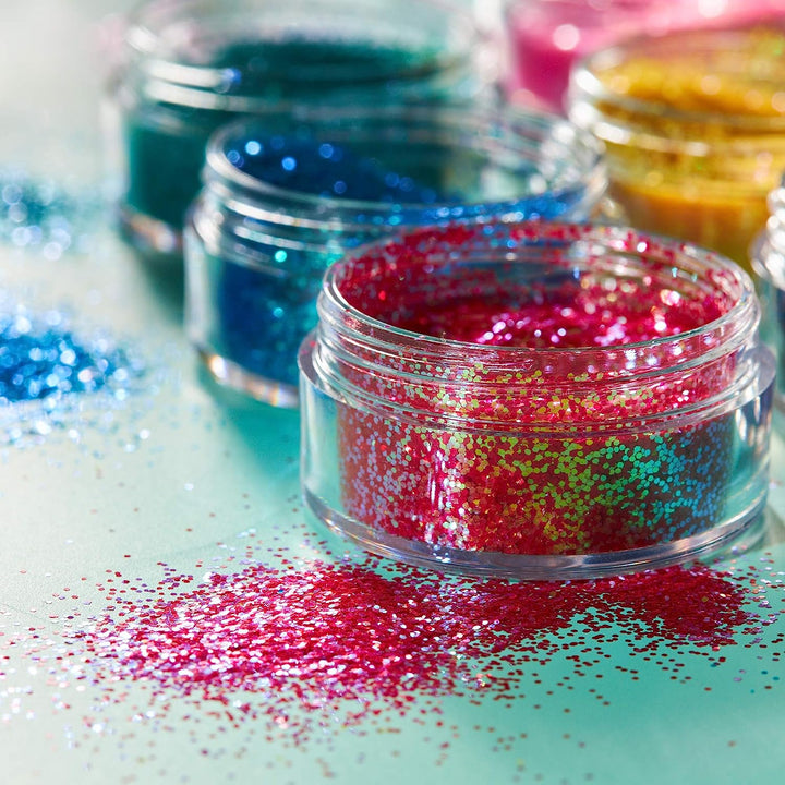 Iridescent Glitter Shakers by Moon Glitter - Blue - Cosmetic Festival Makeup Glitter for Face, Body, Nails, Hair, Lips - 5g