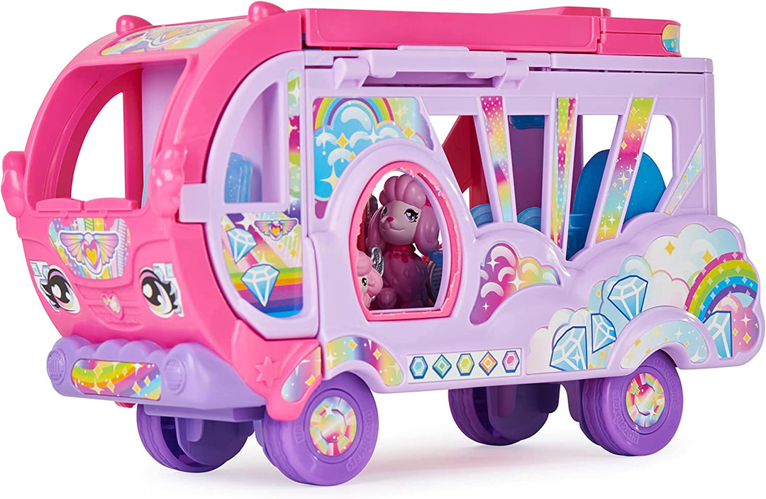 Hatchimals CollEGGtibles, verwandelndes Regenbogen-Camper-Spielzeugauto mit 6 exklusiven Charakteren