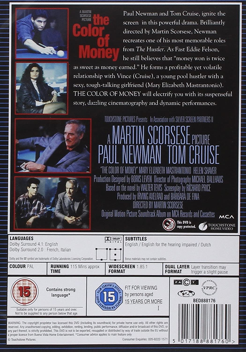 The Color Of Money [DVD] [1987]