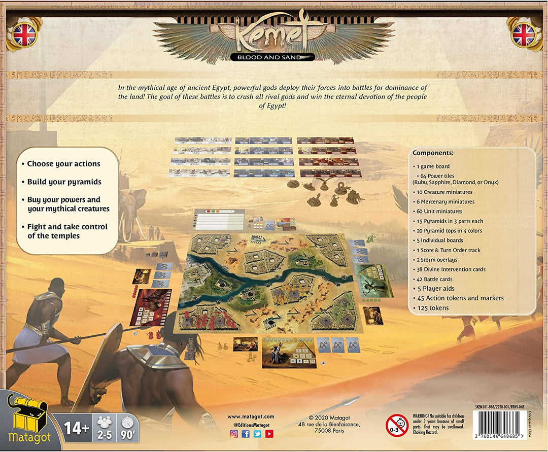 Matagot SARL | Kemet - Blood and Sand | Board Game | Ages 12+ | 2 to 5 Players |
