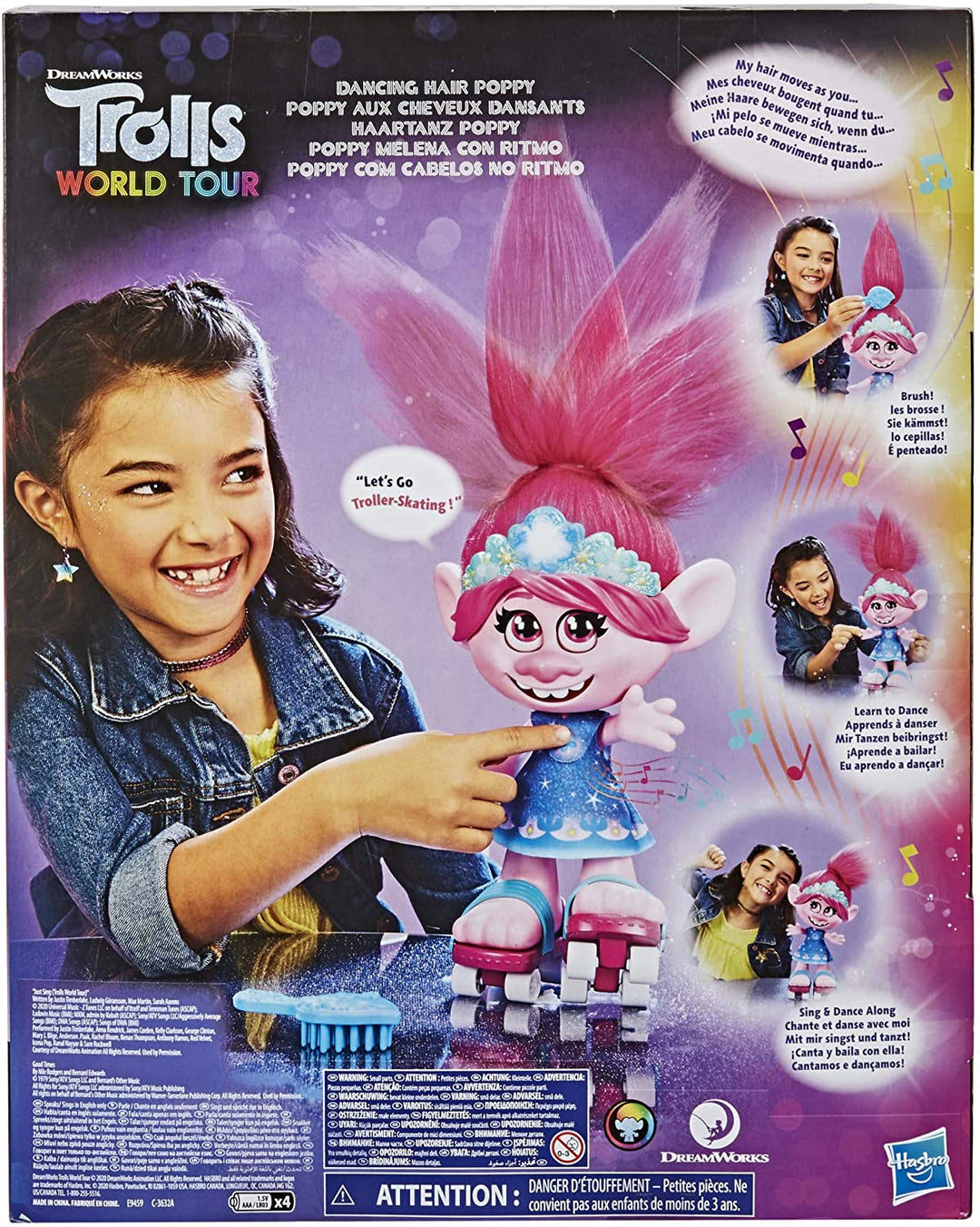 DreamWorks Trolls World Tour Dancing Hair Poppy Interactief pratende zingende pop met bewegen