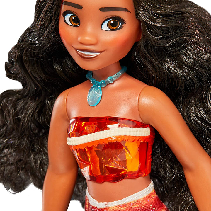 Disney Princess Royal Shimmer Moana Doll, Fashion Doll with Skirt and Accessories, Toy for Kids Ages 3 and Up