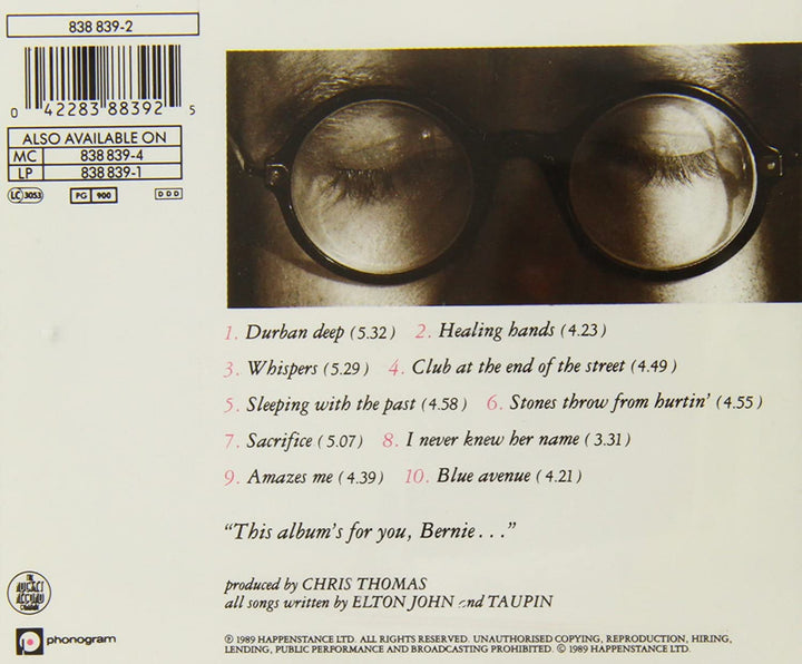 Elton John - Sleeping With the Past [Audio CD] (‎6 3 08388392)