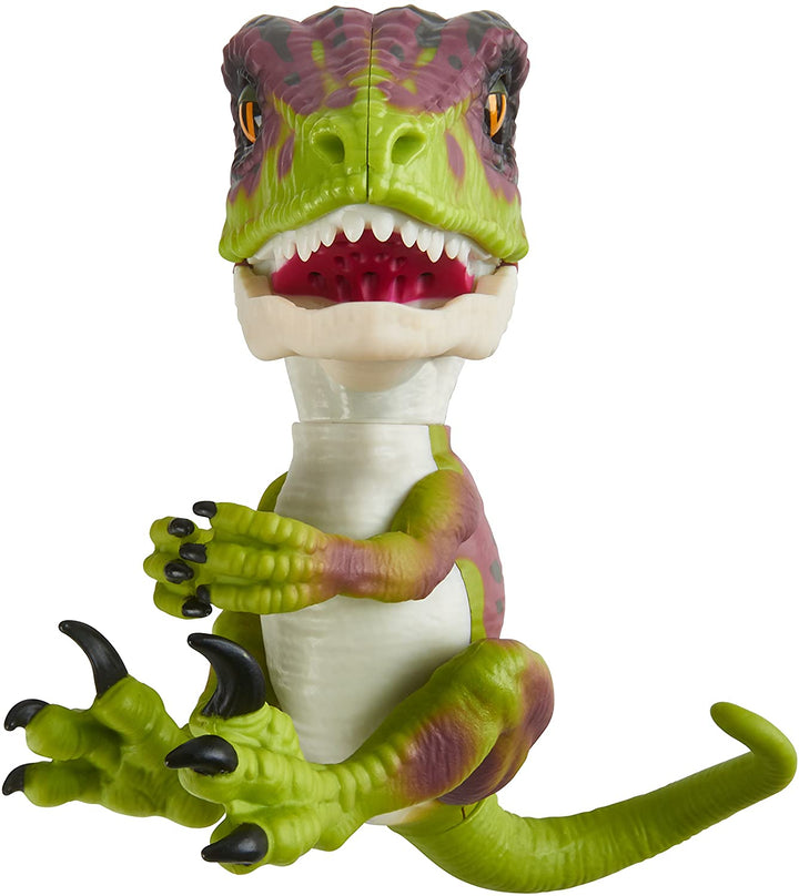 Ungezähmter Raptor von Fingerlings - Stealth Green - Interaktives Sammlerstück Baby-Dinosaurier - Von WowWee