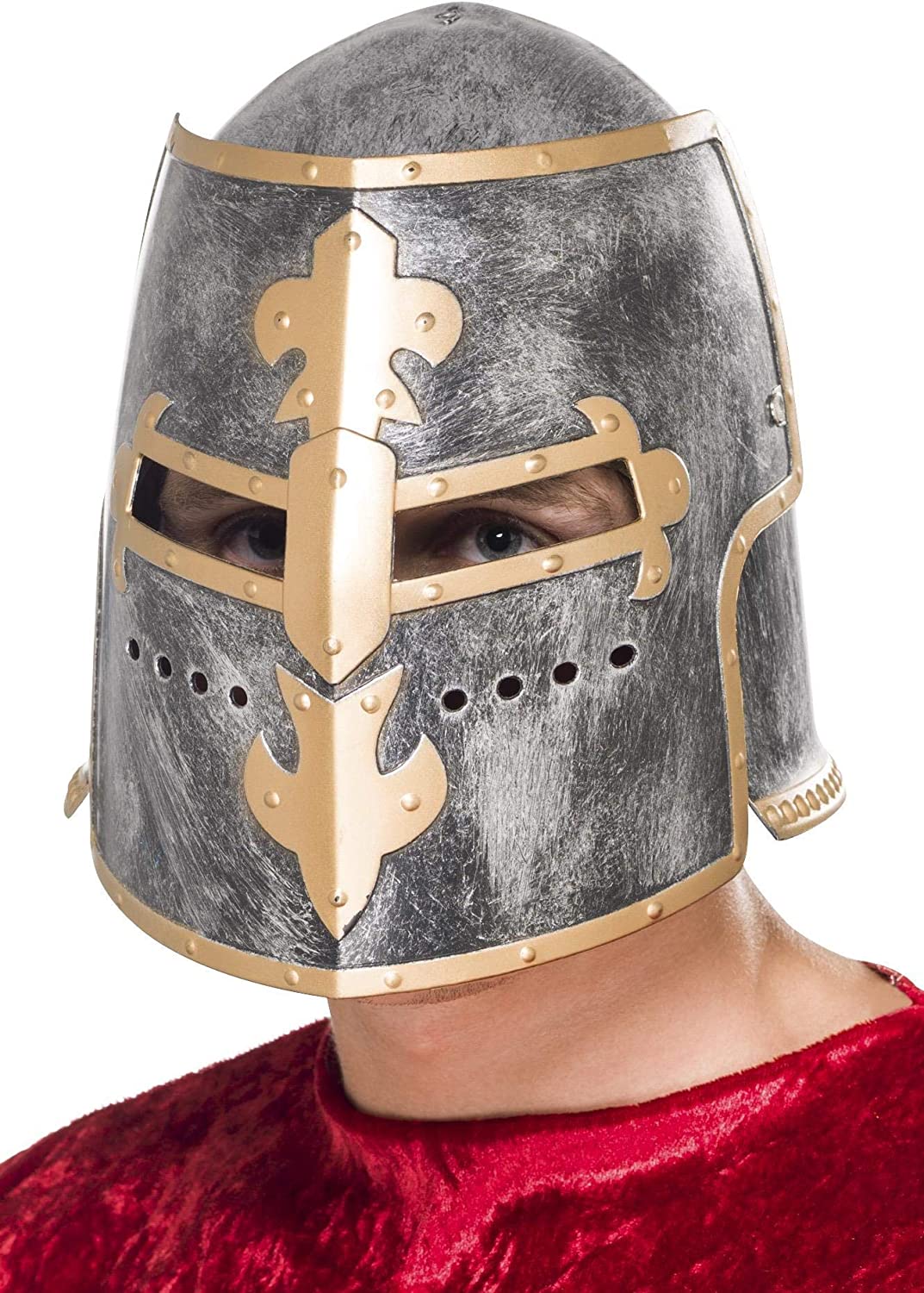 Smiffys Medieval Crusader Helmet with Moveable Face Shield