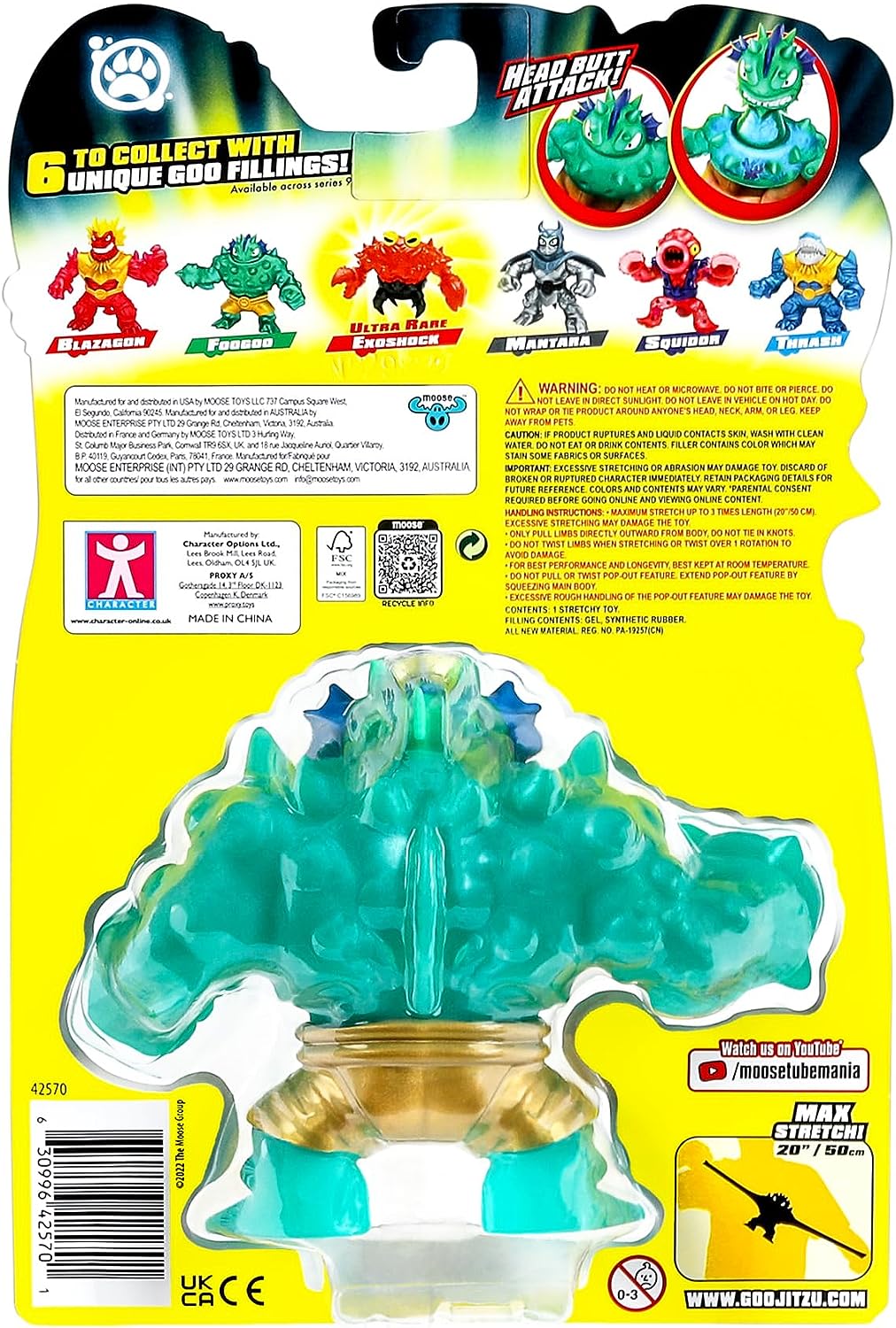 Heroes of Goo Jit Zu Deep Goo Sea Foogoo Hero Pack. Super Oozy, Goo Filled Toy.