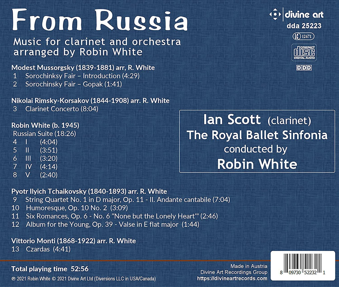 Ian Scott - From Russia [Ian Scott; Royal Ballet Sinfonia; Robin White] [Divine Art: DDA25223] [Audio CD]