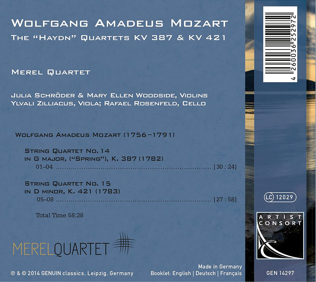 Mozart: Haydn Quartets [Merel Quartet] [Genuin: GEN14297] [Audio CD]