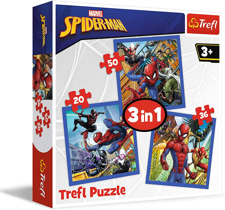 Trefl 916 34841 EA 3 in 1 Spiderman, Multicolored