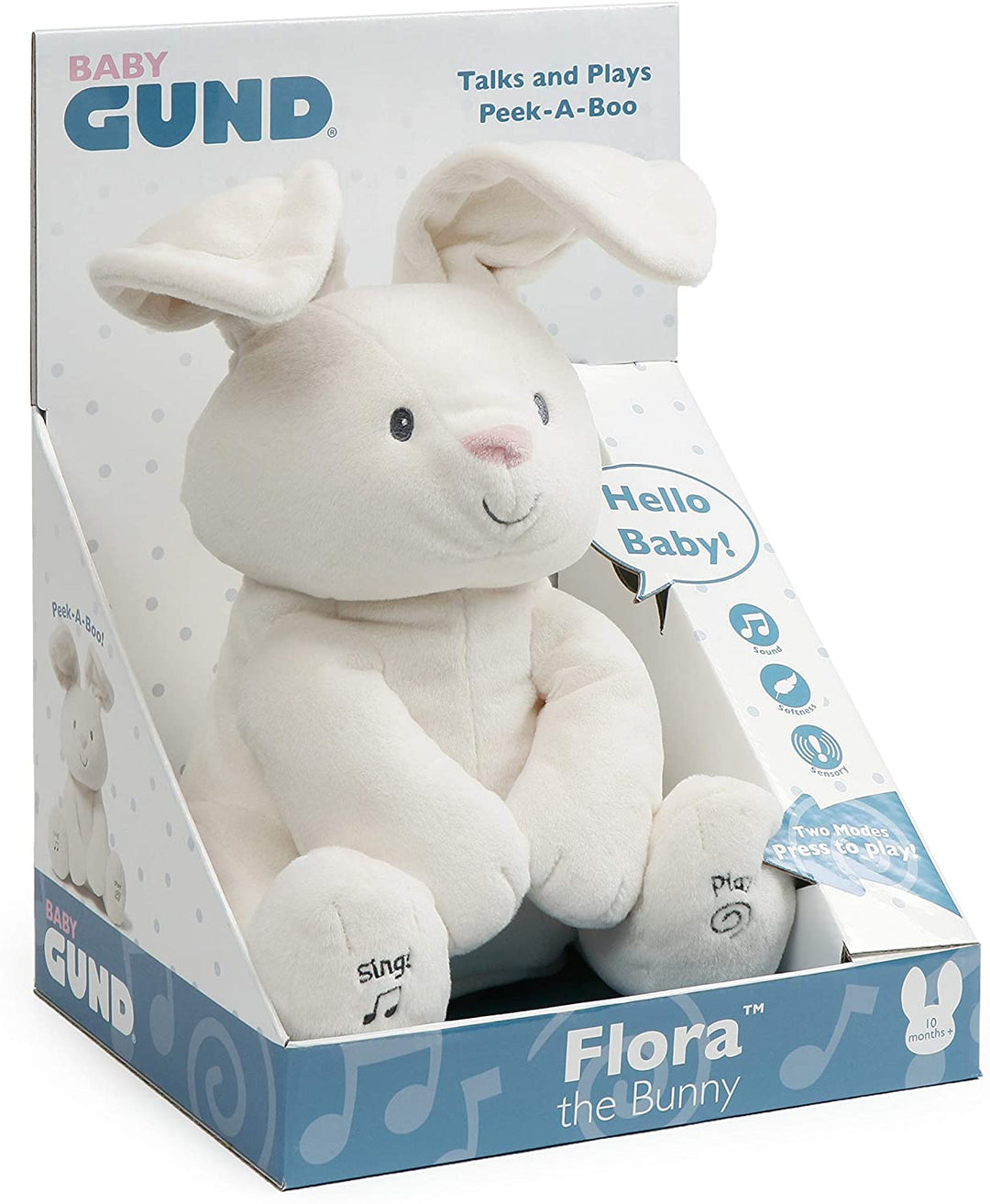 Gund Baby Flora De geanimeerde knuffelkonijn