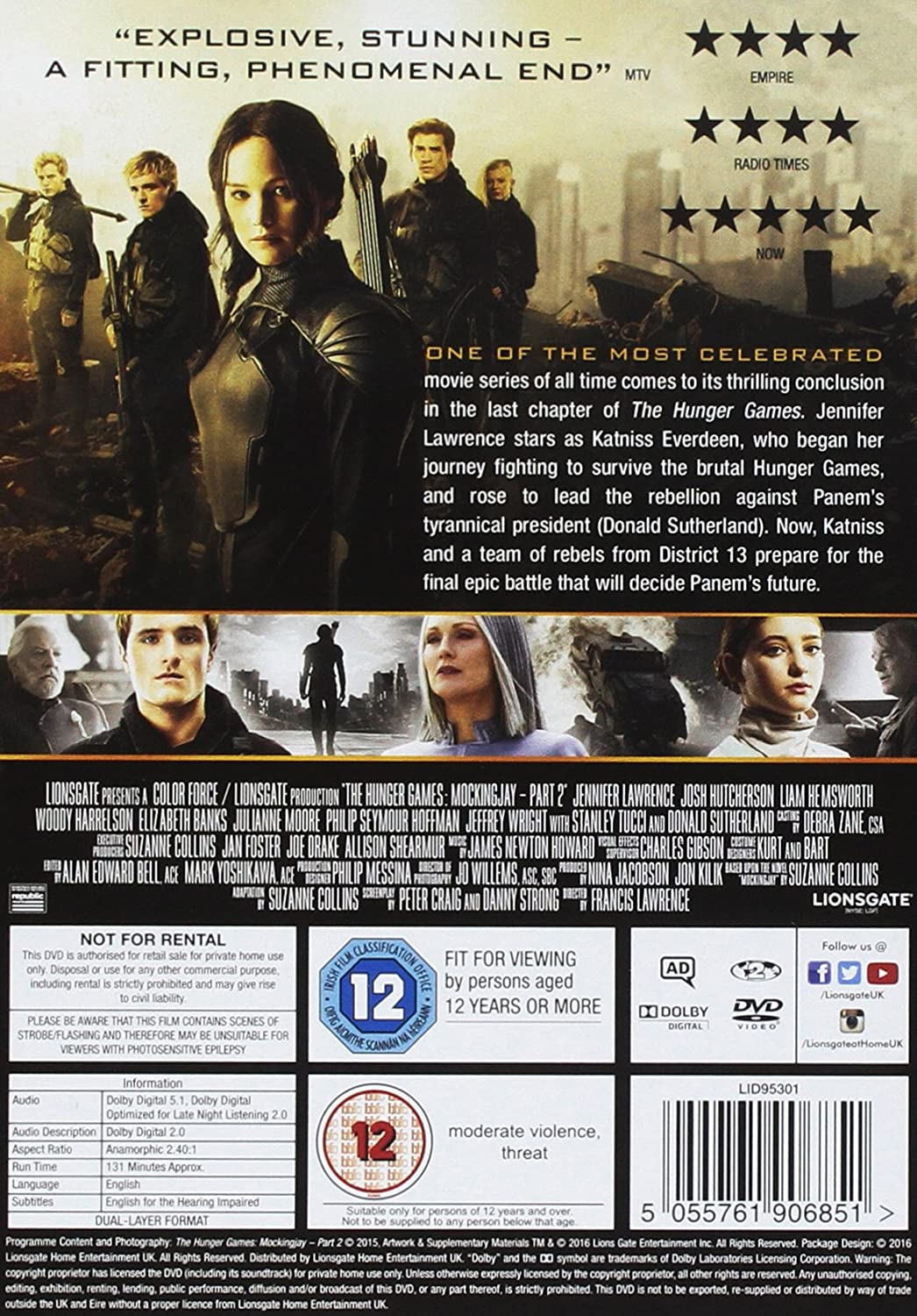 The Hunger Games: Mockingjay Part 2 -  Sci-fi/Adventure [DVD]