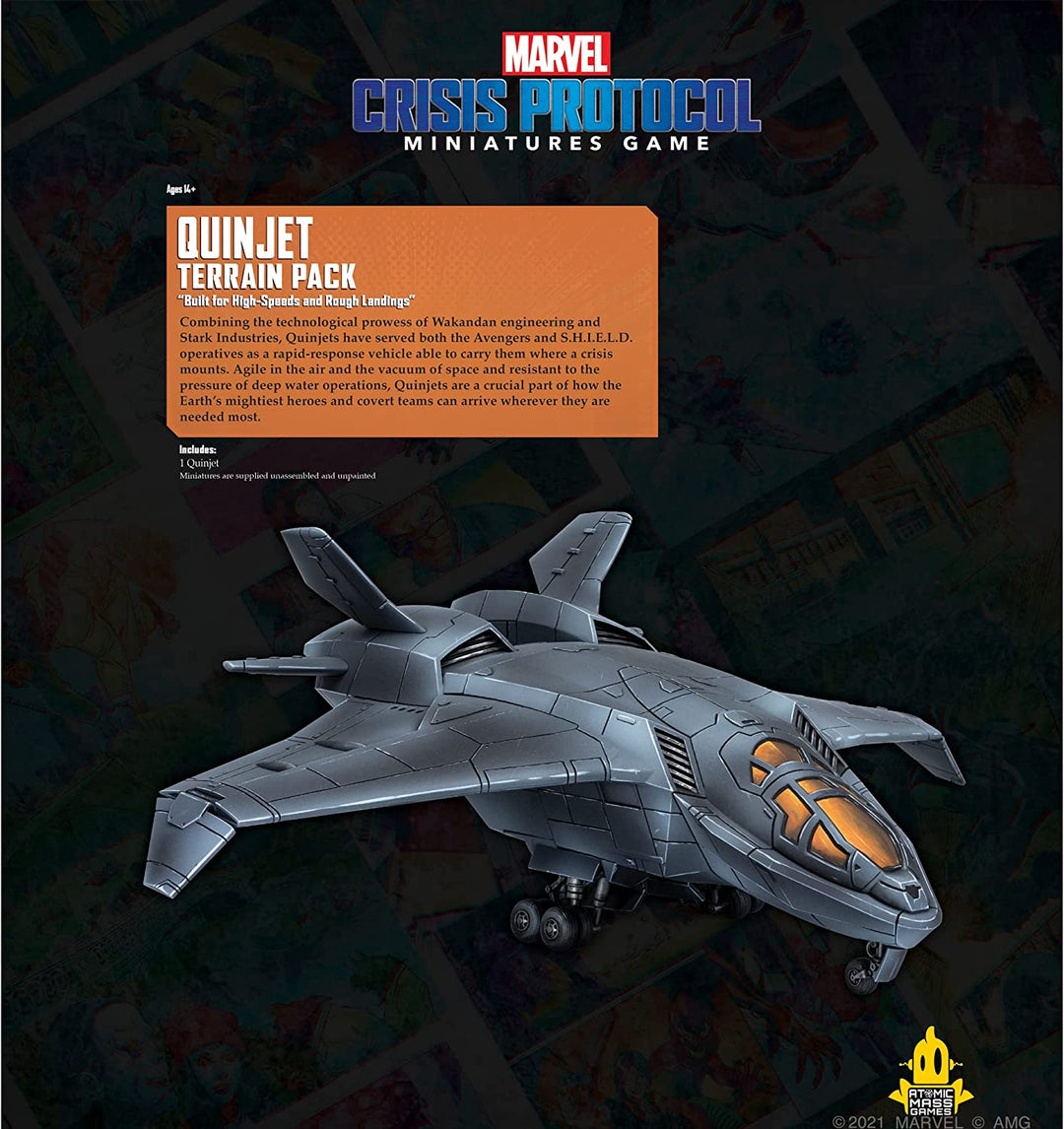 Atomic Mass Games | Quinjet Terrain: Marvel Crisis Protocol | Miniatures Game |