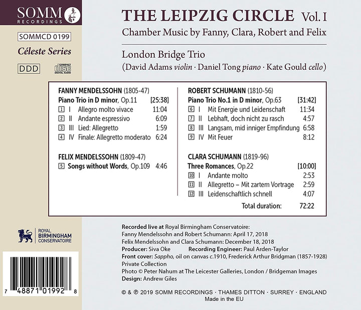 The Leipzig Circle [The London Bridge Trio] [Somm: SOMM 0199] [Audio CD]