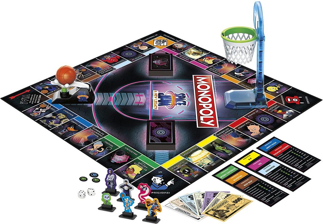 Monopoly: Space Jam: Ein Familienbrettspiel der New Legacy Edition, LeBron James Space Jam 2-Spiel, für Kinder ab 8 Jahren, mehrfarbig