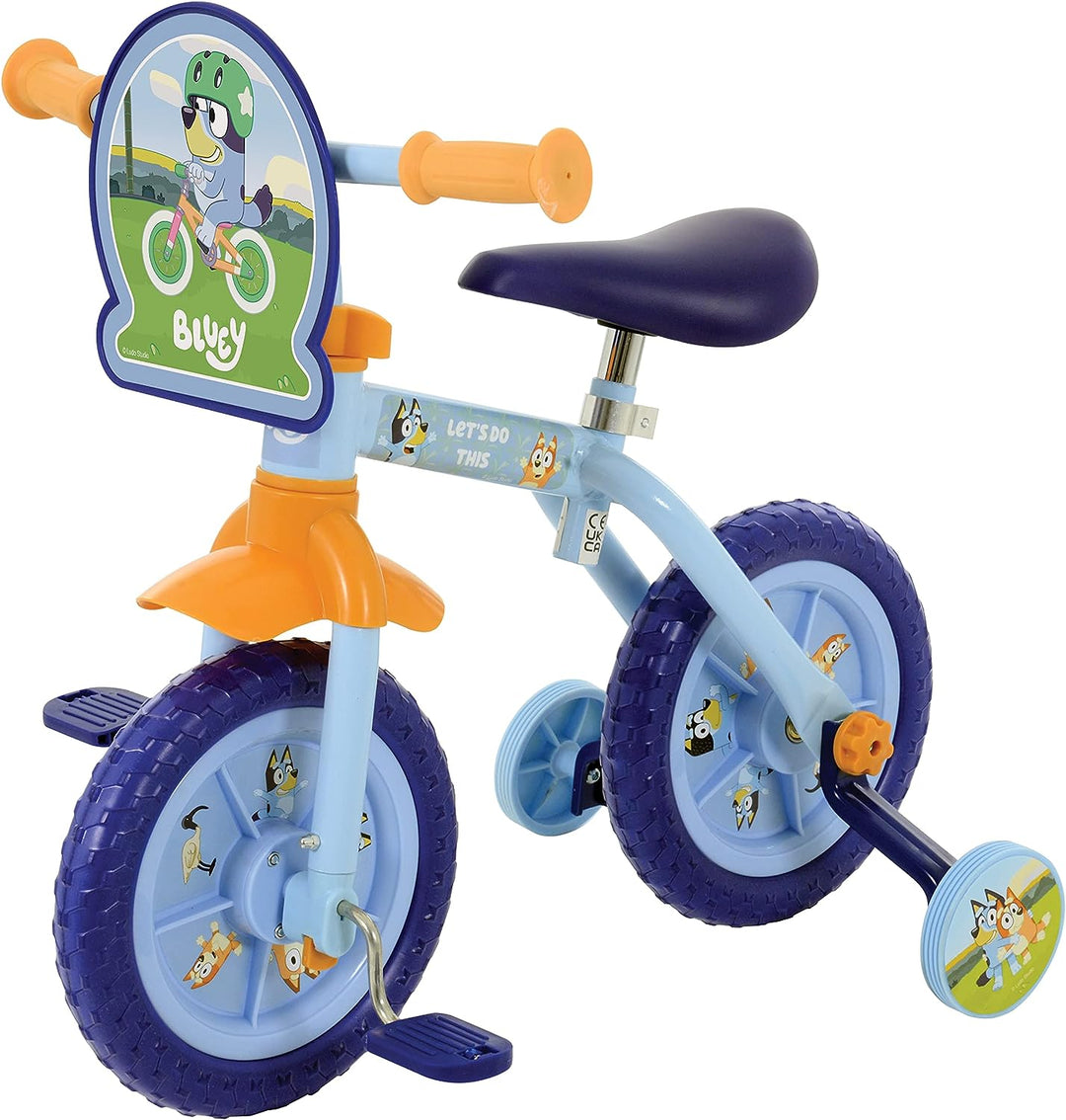 Bluey - 2in1 10" Training Bike, Blue (M004686)