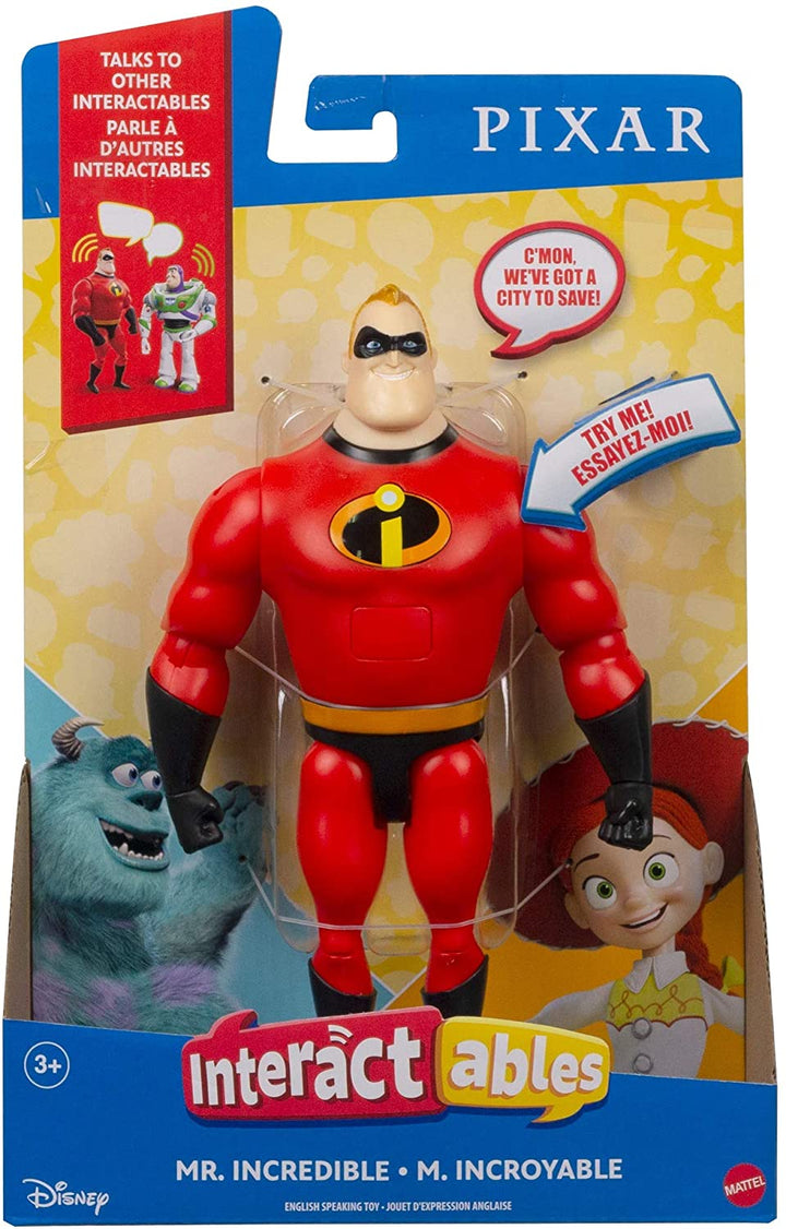 Disney Pixar Interactables Mr. Incredible Action Figure parlante, 8 pollici