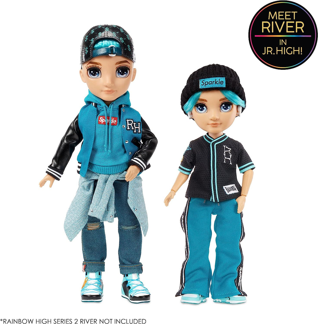 Rainbow High Junior High - RIVER KENDAL Rainbow Fashion Doll with Outfit & Accessories