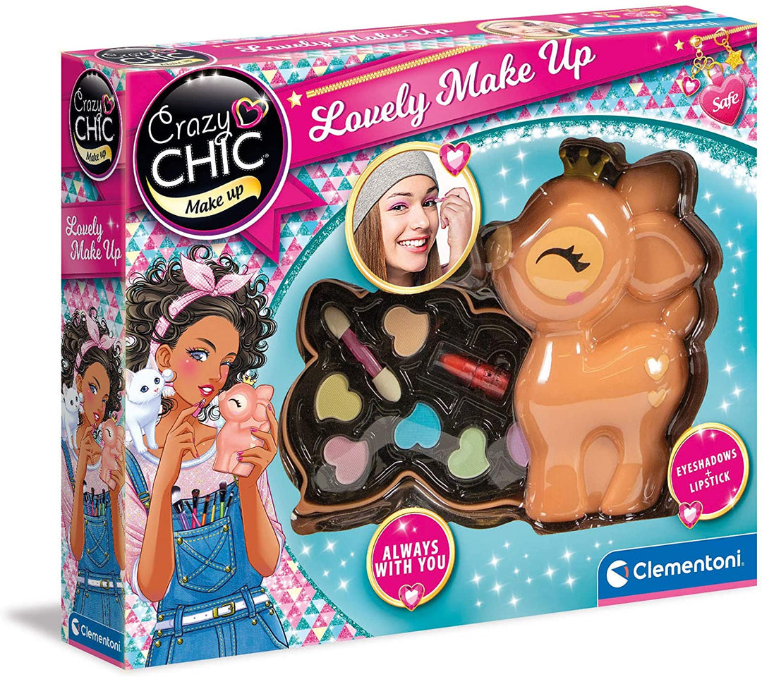 Clementoni 18631 Crazy Chic Lovely Fawn Make-up-Set für Kinder ab 6 Jahren P