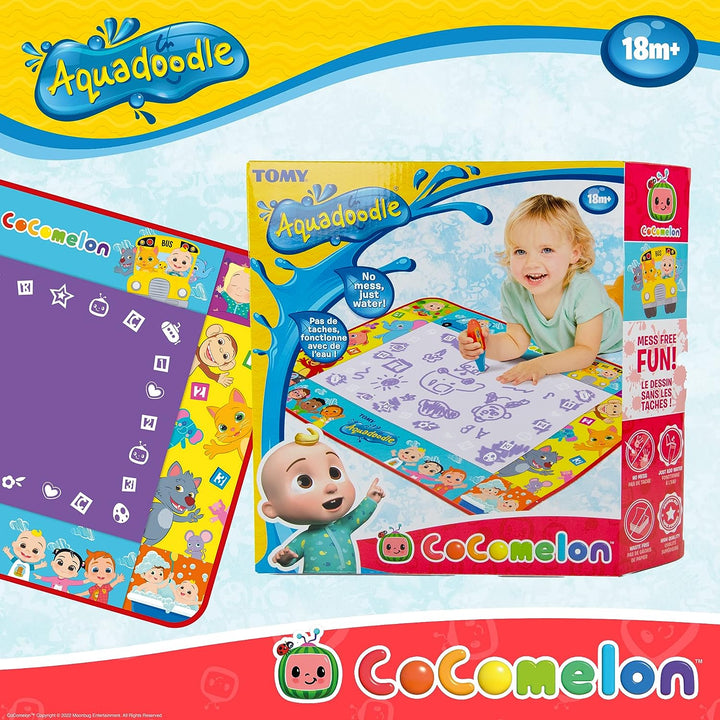 Aquadoodle Cocomelon Doodle Mat, Official TOMY No Mess Colouring & Drawing Game