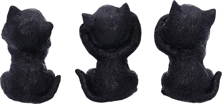 Nemesis Now Three Wise Kitties See No Hear No Speak No Evil Familiar Black Cats