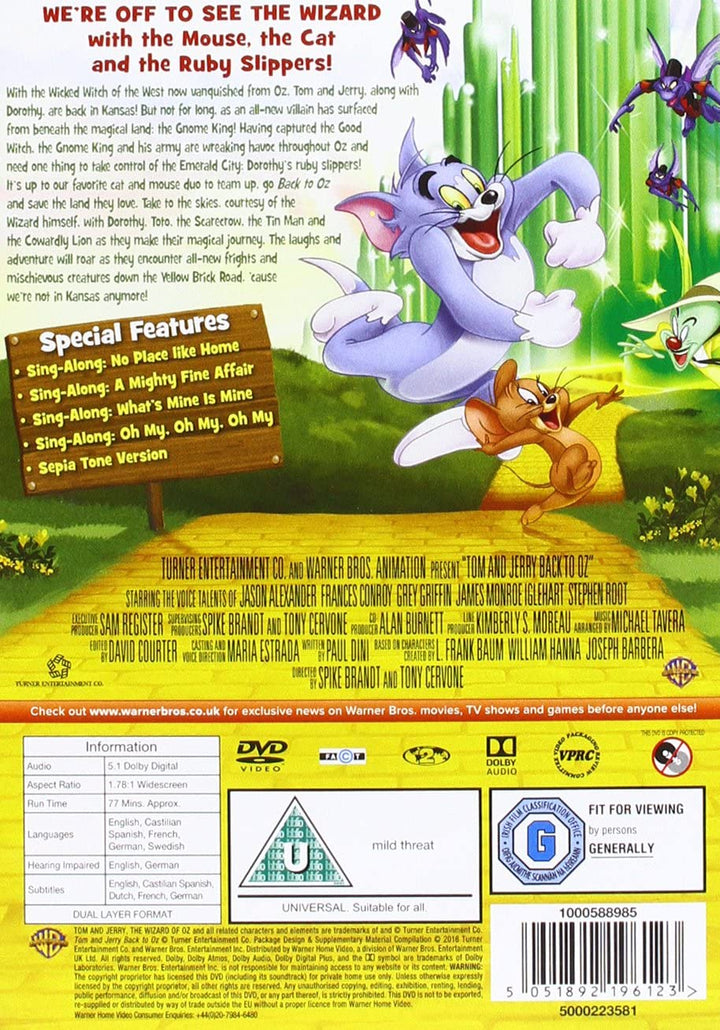 Tom And Jerry: Back To Oz [DVD]
